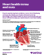 heart health terms and tests flyer